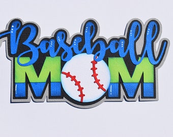 Paper Piecing,  Baseball Mom, Sports, Scrapbook, Fan, Page, Layout, Die cut, Scrapbookinmomma