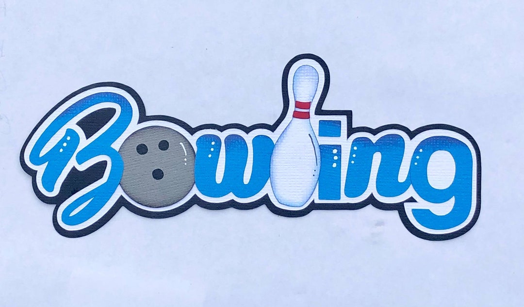 Paper Piecing Bowling Scrapbook Page Layout Die Cut Etsy