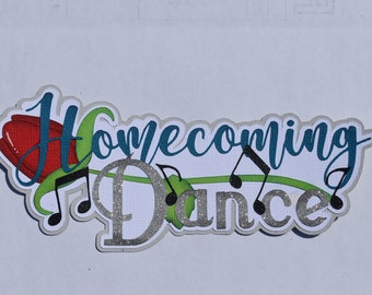 Paper Piecing title Homecoming dance, School, Scrapbook title, Page, Layout, Die Cut, Reddie13