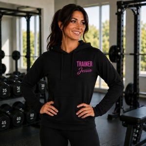 Custom Personal Trainer Hoodie Personal Trainer Gift Gym Coach Hoodie Fitness Coach Gift Gym Staff Uniform Gym Trainer Gift