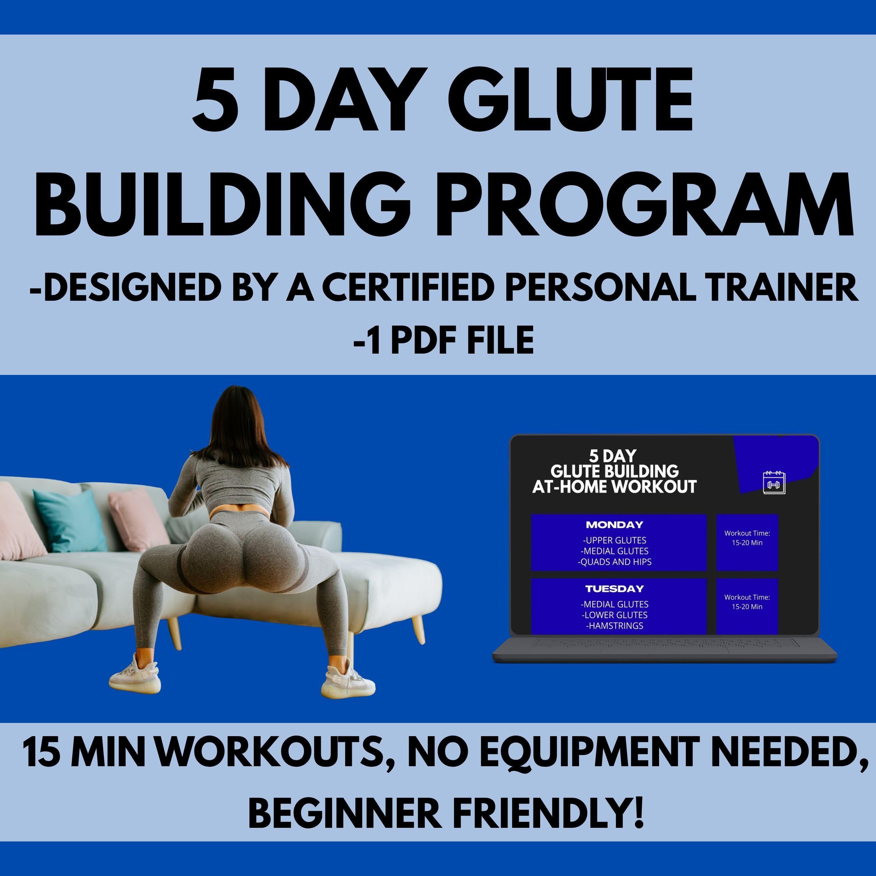 Booty Workout Plan Fitness Guide With Bodyweight Exercises Leg Day ...