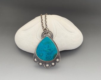 Collana Chrysocolla Sterling d'argento