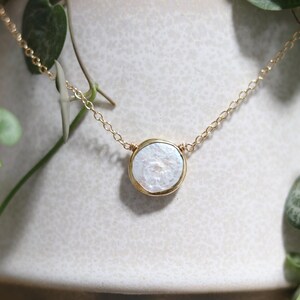 Organic Round Pearl Gold Filled Necklace image 5
