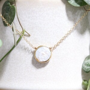 Organic Round Pearl Gold Filled Necklace image 2