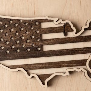 Layered USA Flag Laser Cut SVG
