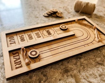 Gra Puck Game Rubber Band Shooter Game Laser Cut File SVG