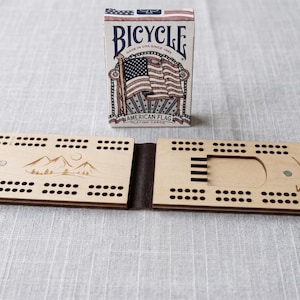Mini Pocket Half Track Cribbage Laser Cut File SVG