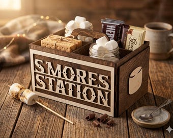 S'more Station Caddy Laser Cut File SVG