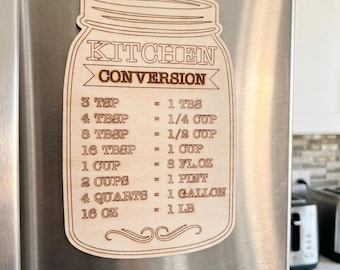 Kitchen Conversions Magnet Laser Cut File SVG