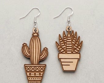 Wood Earrings Set of 6 Laser Cut File SVG