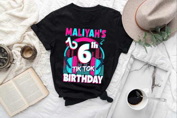 Personalized Tiktok Birthday Shirt, Birthday Party Shirt, Birthday Tiktoker Shirt, Tiktok Shirt, Custom Tik Tok Shirt, TikTok Party Shirt