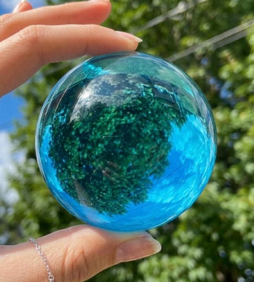 Blue Aqua Obsidian Sphere - Etsy