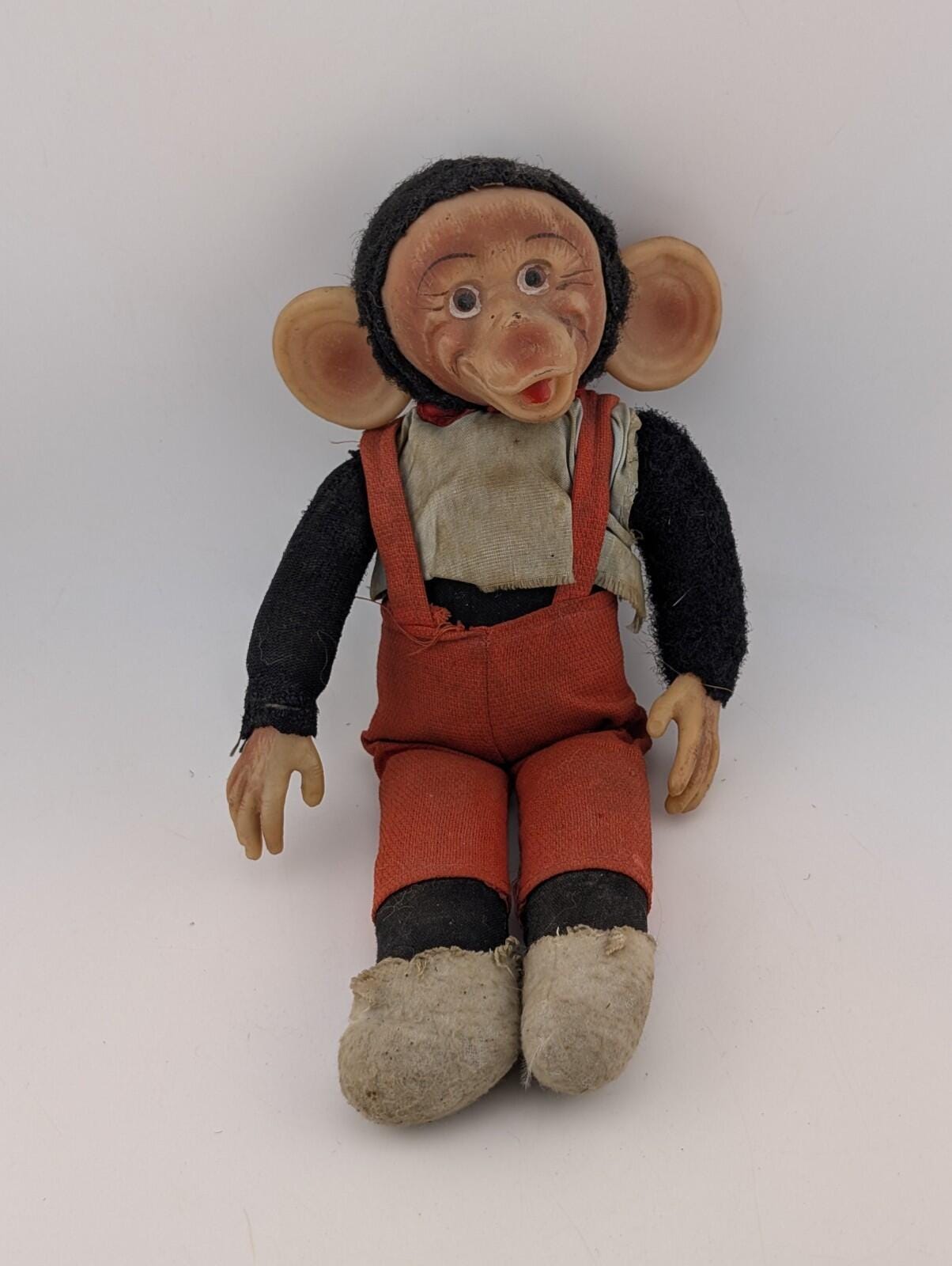 Stuffed monkey with rubber face - Etsy 日本