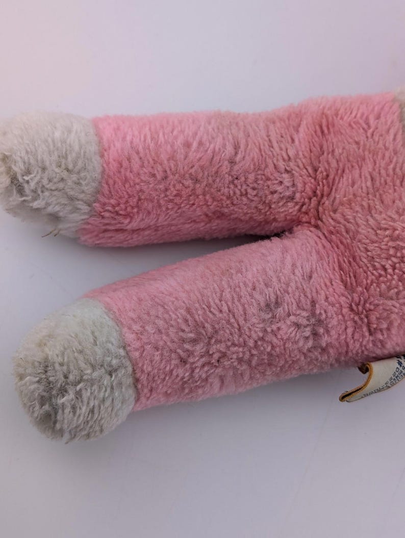 Peluche Minnie Mouse vintage avec visage en caoutchouc avec bavette - Disney World des années 1960/70 (10") image 7
