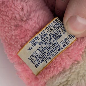 Peluche Minnie Mouse vintage avec visage en caoutchouc avec bavette - Disney World des années 1960/70 (10") image 9