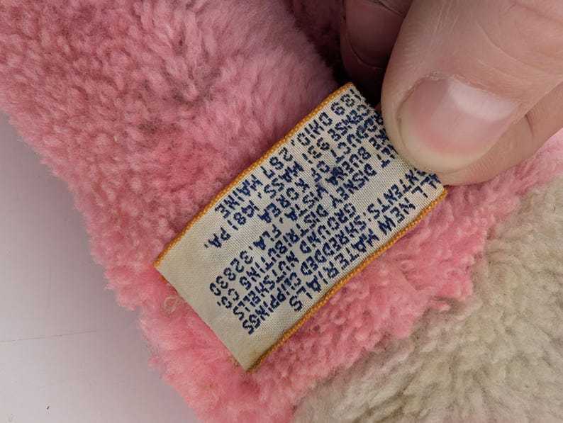 Peluche Minnie Mouse vintage avec visage en caoutchouc avec bavette - Disney World des années 1960/70 (10") image 9