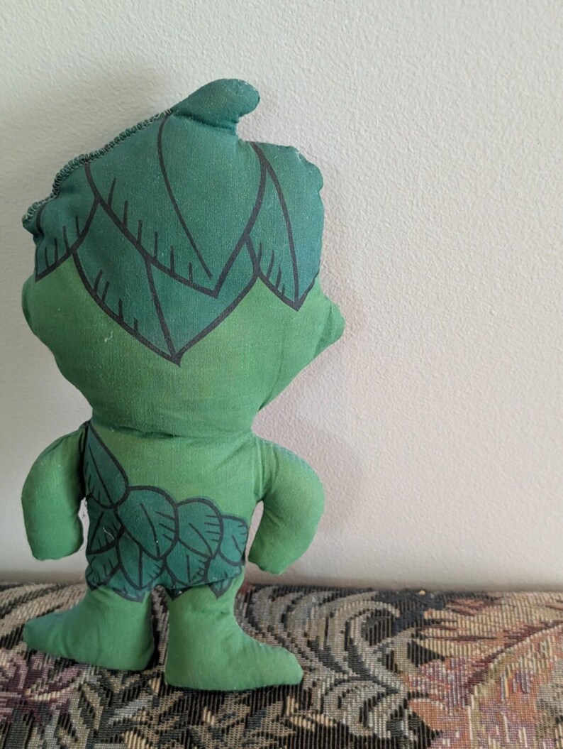 Vintage Jolly Green Giant Sprout Rag Doll 10" Cloth Plush Advertising Toy Mascot image 5