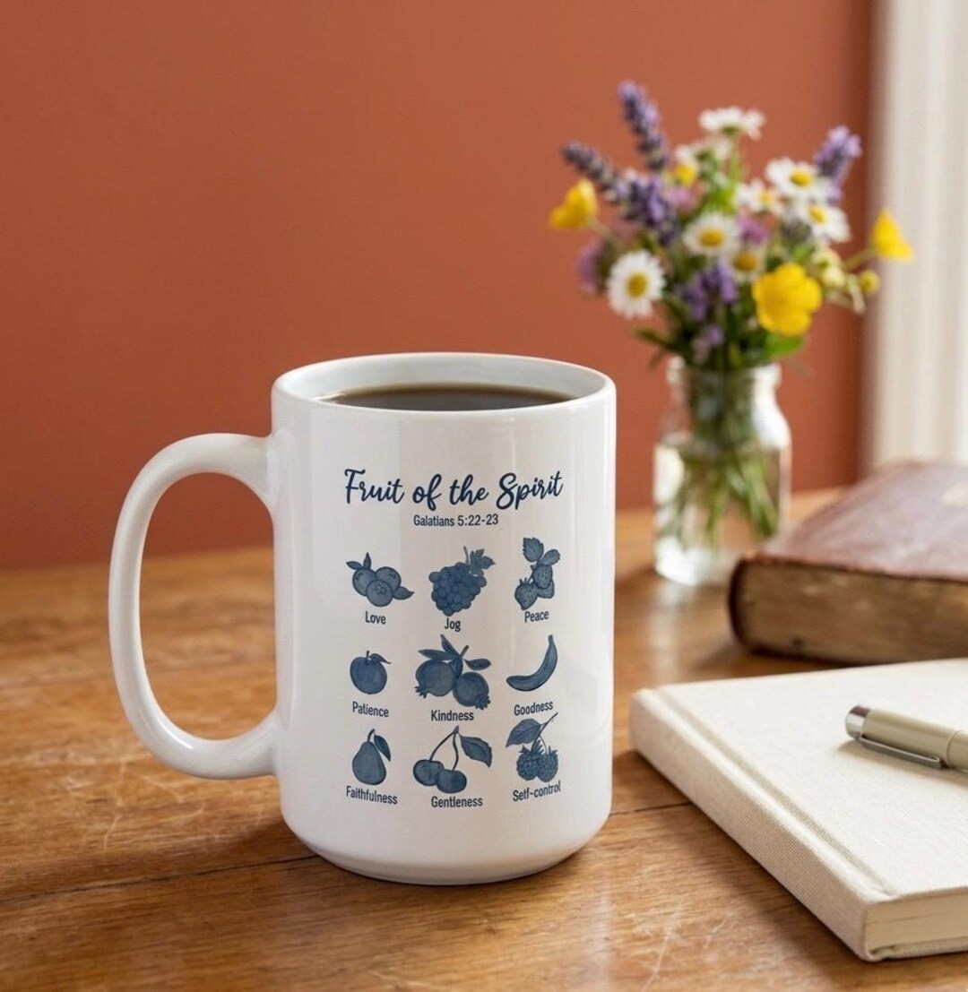Fruit of the Spirit Mug, Bible Verse Coffee Cup, Christian Mug Gift ...