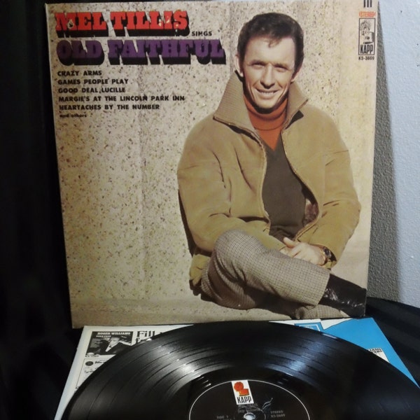 Mel Tillis Sings Old Faithful - KS 3609 - 12 » vinyle lp, album (Kapp Records,1969) 60s Classic Country