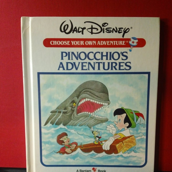 Pinocchio's Adventures ~ Walt Disney Choose Your Own Adventure (Bantam Books,1985) - rare vintage 80s hardcover children's book
