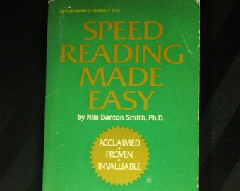 Speed Reading Made Easy by Nila Banton Smith Ph.D. ~ Vintage 1963 Self-Improvement Paperback Book