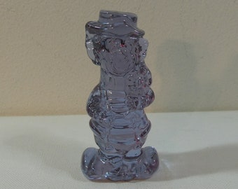 Vintage 90s Boyd Art Glass Alexandrite Virgil the Two-Faced Clown Figurine