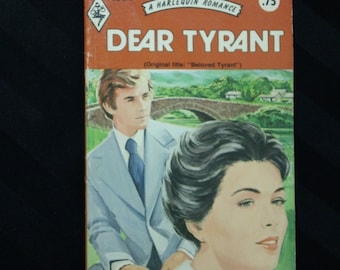 Dear Tyrant by Margaret Malcolm ~ Vintage 1975 Harlequin Romance Paperback Book No. 1864