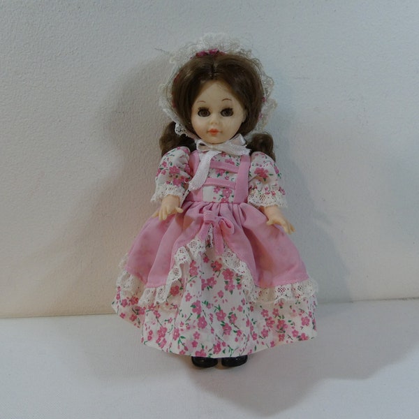 Vintage Kehagias 'Fairy Tale Series' Little Bo Peep 9" plastic Doll with Sleepy Eyes ~ missing shepherd's crook