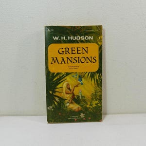 Green Mansions van W.H. Hudson ~ vintage jaren 60 Airmont klassieke paperback roman ~ 1904 exotisch romantisch boek