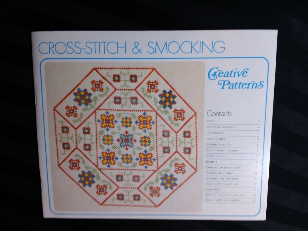Cross-Stitch & Smocking Creative Patterns Vintage 1976 - Etsy 日本