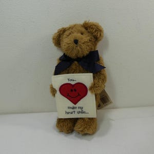 Smiley B. Bär ~ Boyds Bears Thinkin 'of Ya Serie 8 "Gegliederter Plüsch-Teddybär # 903094 ~ Vintage Sammlerstück Stofftier mit Tags