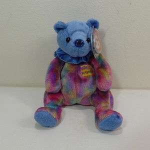 September ~ Ty Beanie Babies Plush Sitting Birthday Bear #4372 ~ vintage 2001 Collectible Stuffed Animal Toy with Tags