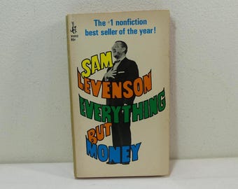 Alles behalve geld door Sam Levenson ~ vintage 1967 autobiografie memoires humoristische pocketboeken editie paperback boek