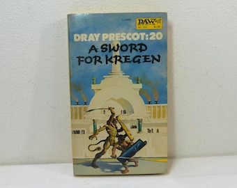 Una espada para Kregen ~ Dray Prescot: 20 de Alan Burt Akers (DAW Books, 1979) Libro de bolsillo de ciencia ficción y fantasía