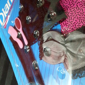 Vintage 90s Diana Casual Fashion Doll Clothes ~ Jacket, Teddy & Thigh Highs with Pink Heels ~ factory-sealed Outfit for 11.5" fashion dolls image 7