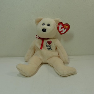New York ~ Ty Beanie Babies Plush Bear #40050 ~ vintage 2004 Collectible Stuffed Animal Toy with Tags