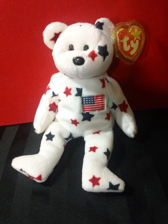 beanie baby with american flag