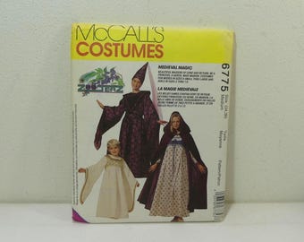 McCall's Costumes 6775 ~ Zooterz Medieval Magic (Princess, Queen & Maiden) ~ vintage 1993 uncut Sewing Pattern ~ Misses' Medium (34,36)