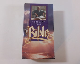 Charlton Heston presents The Bible (Stories From The New & Old Testament) - two VHS video cassettes (Reader's Digest Video,1996) Sealed