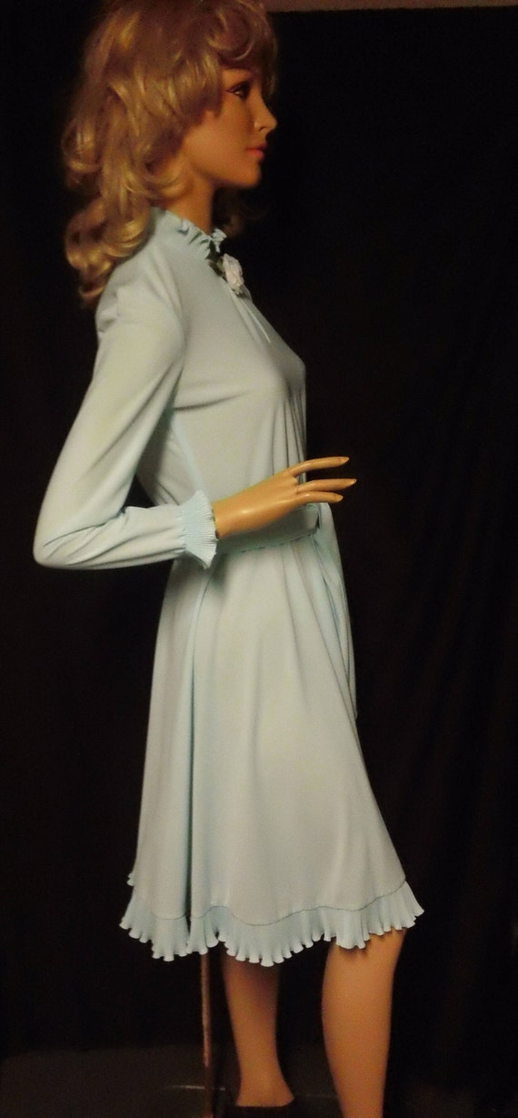 Vintage Light Blue Cora's Closet Knee Length Dres… - image 1