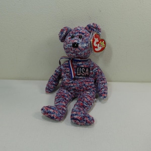 USA ~ Ty Beanie Babies Plush Bear #4287 ~ vintage Collectible Stuffed Animal Toy with Tags