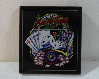 GOLDEN NUGGET Unopened Playing Cards - Black Deck - Stamp Intact