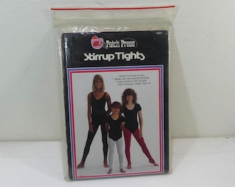 Patch Press Pattern 506D - Stirrup Tights ~ vintage 1983 Uncut Girls' and Misses' Activewear Sewing Pattern