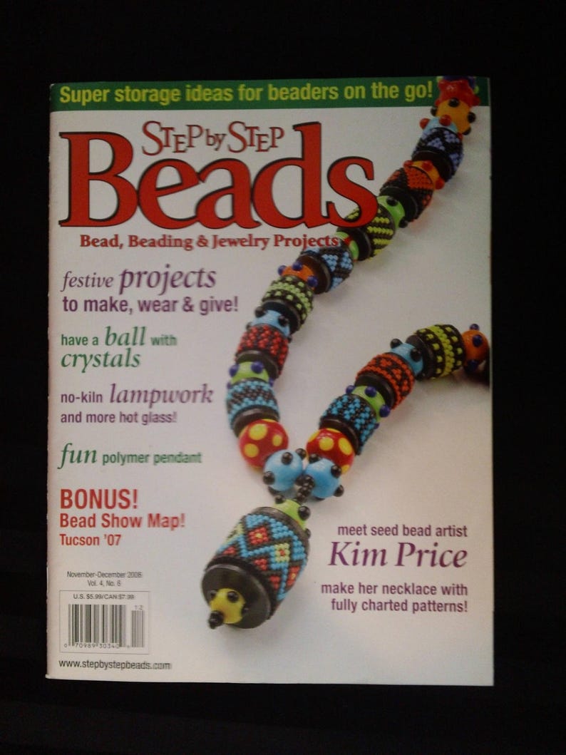 Step by Step Beads ~ Volume 4 No 6 ~ NovemberDecember 2006 Jewelry Design Project How-To Magazine Back Issue