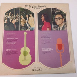 Billy Graham Crusade In Miniature - BG 3345 - Vinilo LP de 12", álbum, funda de correo (BGEA, 1969) Disco cristiano, evangélico y de sermones de los años 60 ~ Todavía sellado