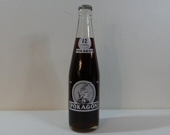 Vintage 70s Pokagon Cola unopened 12oz. glass Soda Bottle