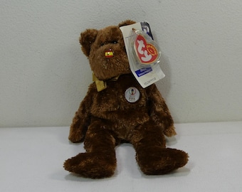 Champion (Spain) ~ Ty Beanie Babies Plush FIFA World Cup Soccer Bear #4408 ~ vintage 2002 Collectible Stuffed Animal Toy with Tags