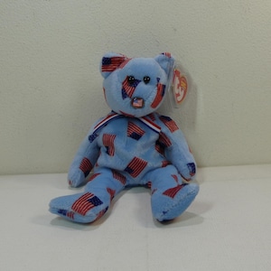 Union (American Flag Nose) ~ Ty Beanie Babies Plush USA Exclusive Bear #40081 ~ vintage 2004 Collectible Stuffed Animal Toy with Tags
