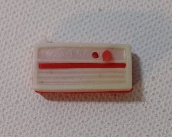 Vintage Barbie or Clone White and Red Transistor Radio Accesssory