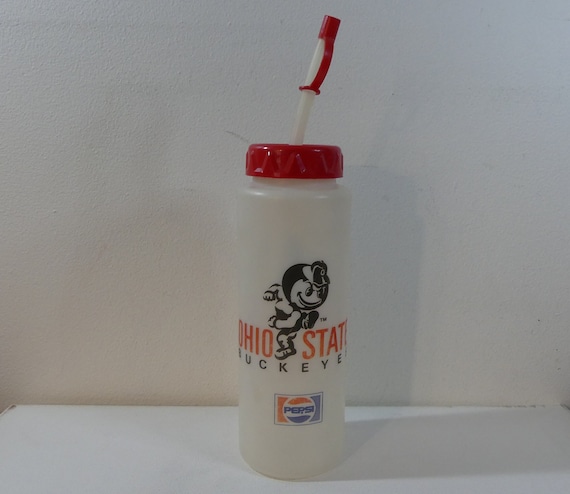 Vintage 80s Ohio State Buckeyes Burger King/pepsi Plastic Water